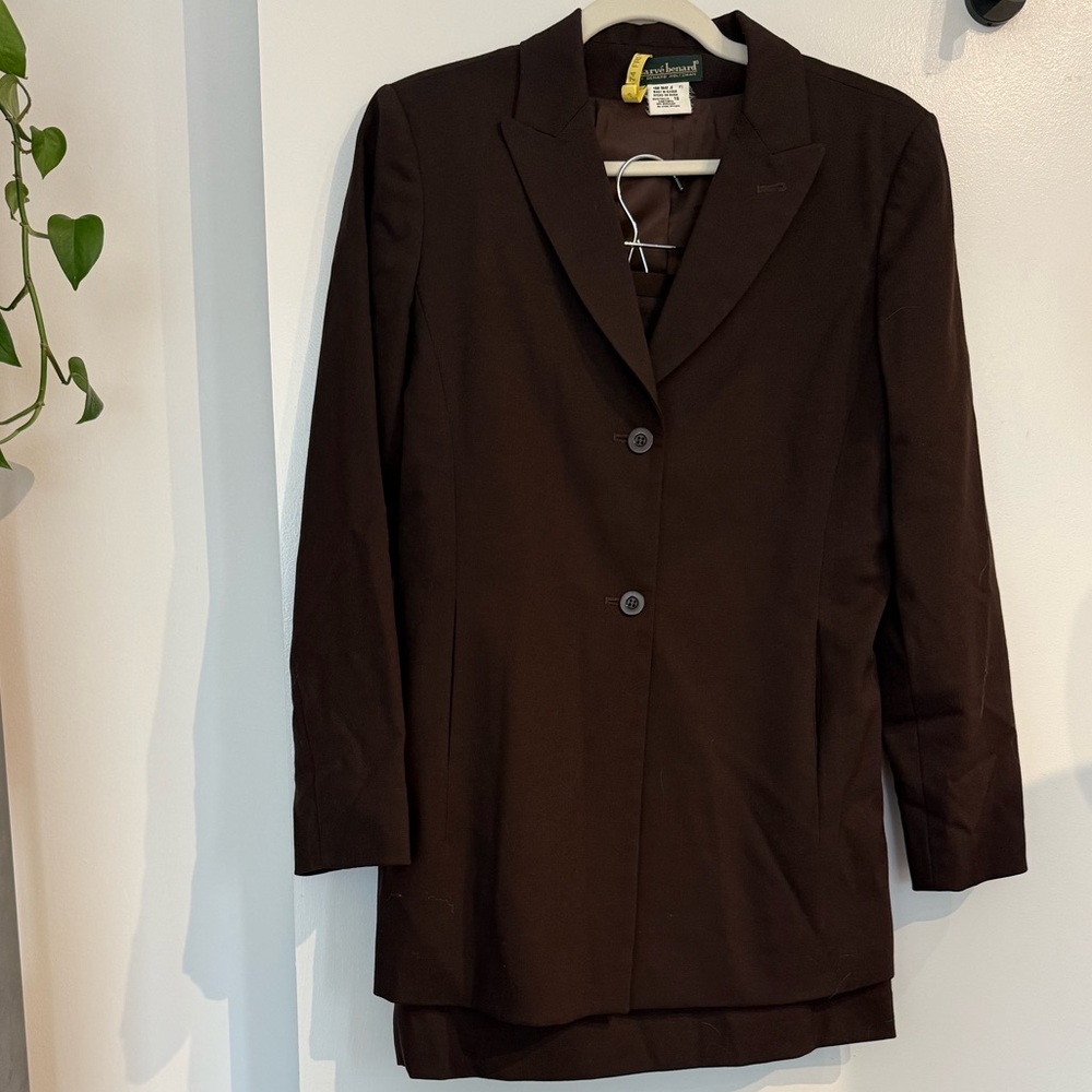 Harve Benard Vintage Brown Skirt Suit Set